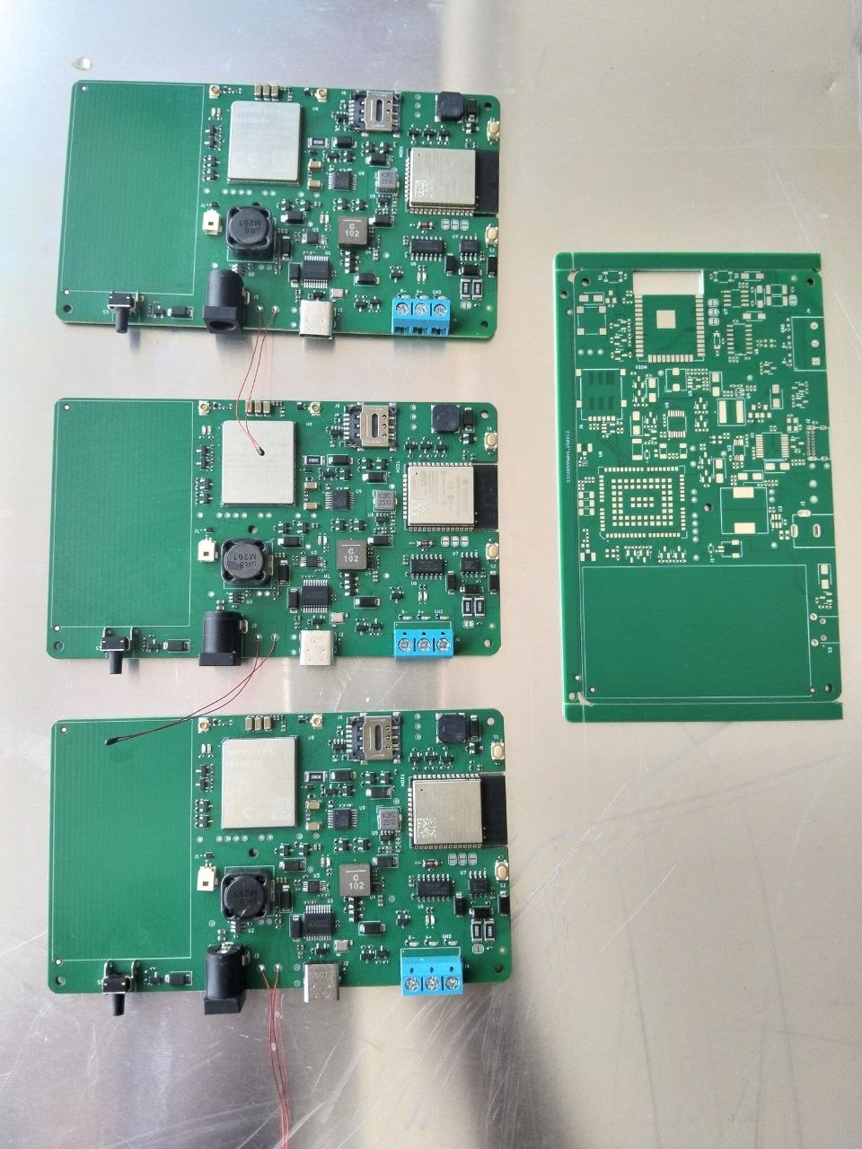 Multiple assembled hub boards